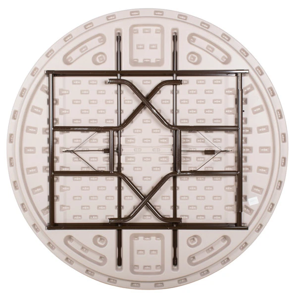 Correll Round Folding Table, 60" Tamper-Resistant Plastic, Mocha Granite 5 Correll Round Folding Table, 60" Tamper-Resistant Plastic, Mocha Granite - Image 5