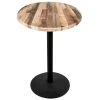 Holland Bar Stool OD214-2242BWOD36RRustic 36" Round Rustic Wood Laminate Outdoor / Indoor Bar Height Table With Round Base