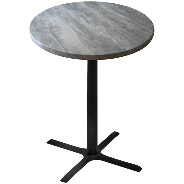 Holland Bar Stool OD211-3036BWOD36RGryStn 36" Round Greystone Outdoor / Indoor Counter Height Table With Cross Base 1 Holland Bar Stool OD211-3036BWOD36RGryStn 36" Round Greystone Outdoor / Indoor Counter Height Table With Cross Base