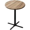 Holland Bar Stool OD211-3036BWOD36RNat 36" Round Natural Outdoor / Indoor Counter Height Table With Cross Base