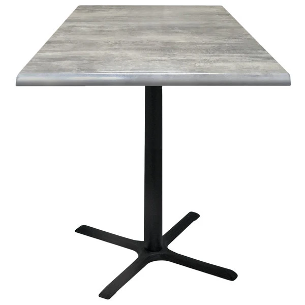 Holland Bar Stool OD211-3030BWOD36SQGryStn 36" Square Greystone Outdoor / Indoor Standard Height Table With Cross Base 1 Holland Bar Stool OD211-3030BWOD36SQGryStn 36" Square Greystone Outdoor / Indoor Standard Height Table With Cross Base