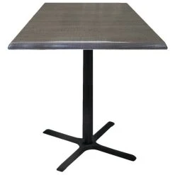 Holland Bar Stool OD211-3042BWOD30SQChar 30" Square Charcoal Outdoor / Indoor Bar Height Table With Cross Base