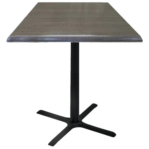 Holland Bar Stool OD211-3042BWOD36SQChar 36" Square Charcoal Outdoor / Indoor Bar Height Table With Cross Base 1 Holland Bar Stool OD211-3042BWOD36SQChar 36" Square Charcoal Outdoor / Indoor Bar Height Table With Cross Base