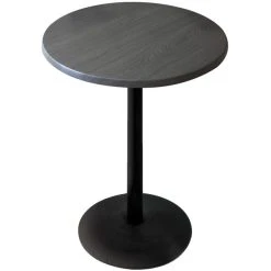 Holland Bar Stool OD214-2236BWOD36RChar 36" Round Charcoal Outdoor / Indoor Counter Height Table With Round Base