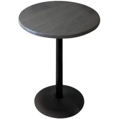Holland Bar Stool OD214-2242BWOD30RChar 30" Round Charcoal Outdoor / Indoor Bar Height Table With Round Base