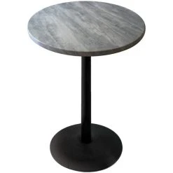 Holland Bar Stool OD214-2242BWOD36RGryStn 36" Round Greystone Outdoor / Indoor Bar Height Table With Round Base