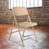 National Public Seating 201 Beige Premium Metal Folding Chair