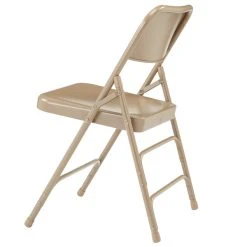 National Public Seating 301 Beige Premium Metal Triple-Brace Folding Chair -Polywood store 1722989