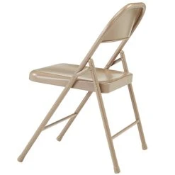 National Public Seating 901 Commercialine Beige Metal Folding Chair -Polywood store 1726156