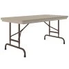 Correll R-Series 24" X 48" Mocha Granite Heavy-Duty Adjustable Height Folding Table