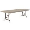 Correll R-Series 30" X 60" Mocha Granite Heavy-Duty Adjustable Height Folding Table