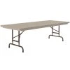 Correll R-Series 30" X 72" Mocha Granite Heavy-Duty Adjustable Height Folding Table