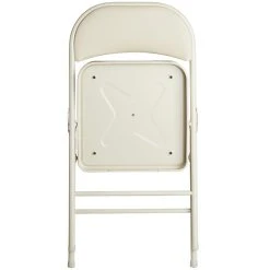 Lancaster Table & Seating Beige Vinyl Folding Chair With Padded Seat -Polywood store 1952290
