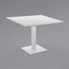 BFM Seating Beachcomber-Margate 24" X 32" White Aluminum Dining Height Outdoor / Indoor Table With Square Base