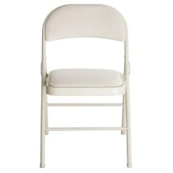 Lancaster Table & Seating Beige Fabric Folding Chair With Padded Seat 8 Lancaster Table & Seating Beige Fabric Folding Chair With Padded Seat -Polywood store 1961940