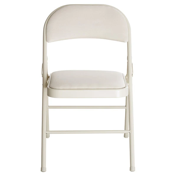 Lancaster Table & Seating Beige Fabric Folding Chair With Padded Seat 4 Lancaster Table & Seating Beige Fabric Folding Chair With Padded Seat - Image 4