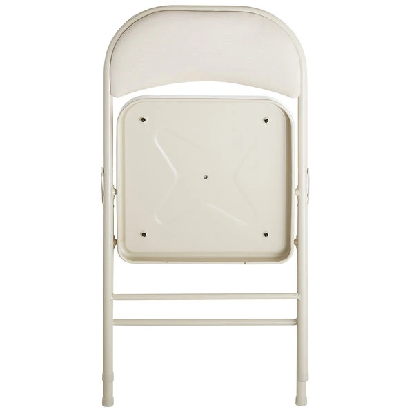 Lancaster Table & Seating Beige Fabric Folding Chair With Padded Seat 5 Lancaster Table & Seating Beige Fabric Folding Chair With Padded Seat - Image 5