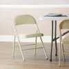 Lancaster Table & Seating Beige Vinyl Folding Chair With Padded Seat