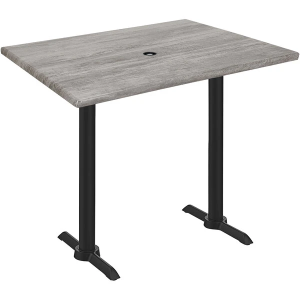 Holland Bar Stool OD211EB-42BWOD3048GRYSTNU EnduroTop 30" X 48" Greystone Wood Laminate Outdoor / Indoor Bar Height Table With End Column Base And Umbrella Hole 1 Holland Bar Stool OD211EB-42BWOD3048GRYSTNU EnduroTop 30" X 48" Greystone Wood Laminate Outdoor / Indoor Bar Height Table With End Column Base And Umbrella Hole