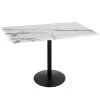 Holland Bar Stool OD214-2236BWOD3048WM 30" X 48" White Marble Laminate Outdoor / Indoor Counter Height Table With Round Base