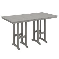 POLYWOOD Farmhouse 37" X 72" Slate Grey Bar Height Table