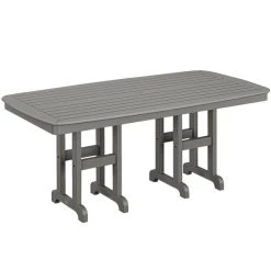 POLYWOOD Nautical 37" X 72" Slate Grey Dining Height Table