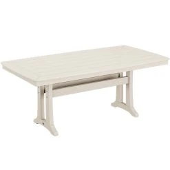POLYWOOD Nautical Trestle 38" X 73" Sand Dining Height Table