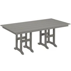 POLYWOOD Farmhouse 37" X 72" Slate Grey Dining Height Table