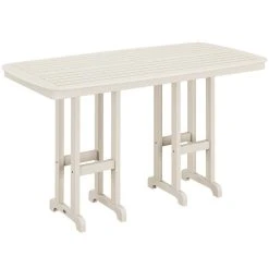 POLYWOOD Nautical 37" X 72" Sand Bar Height Table
