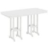 POLYWOOD Nautical 37" X 72" White Bar Height Table