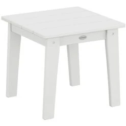 POLYWOOD Lakeside 18 1/4" White End Table