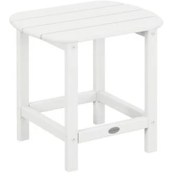 POLYWOOD South Beach 15" X 19" White Side Table