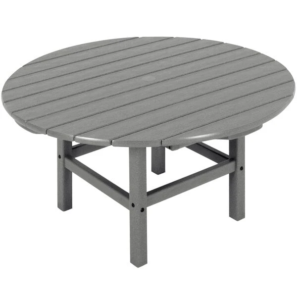 POLYWOOD 38" Slate Grey Round Conversation Table 1 POLYWOOD 38" Slate Grey Round Conversation Table