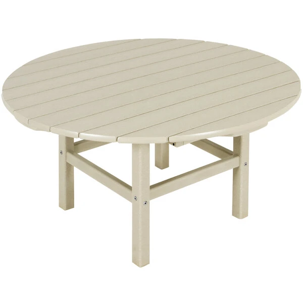 POLYWOOD 38" Sand Round Conversation Table 1 POLYWOOD 38" Sand Round Conversation Table