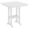 POLYWOOD Farmhouse Trestle 37" White Bar Height Table