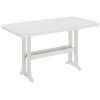 POLYWOOD Nautical Trestle 38" X 73" White Bar Height Table