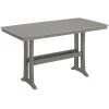 POLYWOOD Nautical Trestle 38" X 73" Slate Grey Bar Height Table