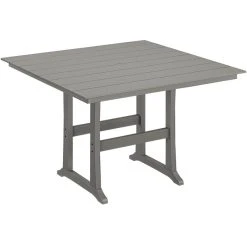 POLYWOOD Farmhouse Trestle 59" Slate Grey Bar Height Table