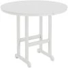 POLYWOOD 48" White Round Bar Height Table