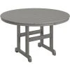 POLYWOOD 48" Slate Grey Round Dining Height Table