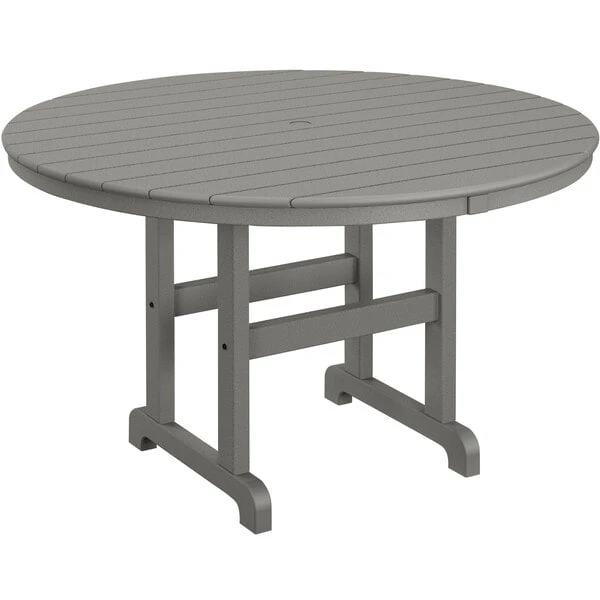POLYWOOD 48" Slate Grey Round Dining Height Table 1 POLYWOOD 48" Slate Grey Round Dining Height Table