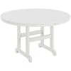 POLYWOOD 48" White Round Dining Height Table
