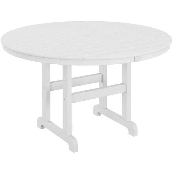 POLYWOOD 48" White Round Dining Height Table 1 POLYWOOD 48" White Round Dining Height Table