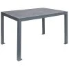 BFM Seating Surf 36" X 72" Soft Gray Aluminum Bolt-Down Pietro Top Standard Height Table