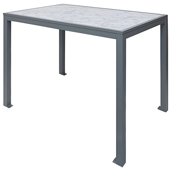 BFM Seating Surf 32" X 48" Soft Grey Aluminum Bolt-Down Carrara Top Bar Height Table 1 BFM Seating Surf 32" X 48" Soft Grey Aluminum Bolt-Down Carrara Top Bar Height Table