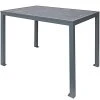 BFM Seating Surf 32" X 48" Soft Gray Aluminum Bolt-Down Pietro Top Bar Height Table