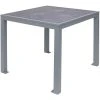 BFM Seating Surf 36" Square Soft Gray Aluminum Bolt-Down Pietro Top Standard Height Table
