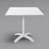 BFM Seating Beachcomber-Bali 36" Square White Powder Coated Aluminum Dining Height Outdoor / Indoor Table