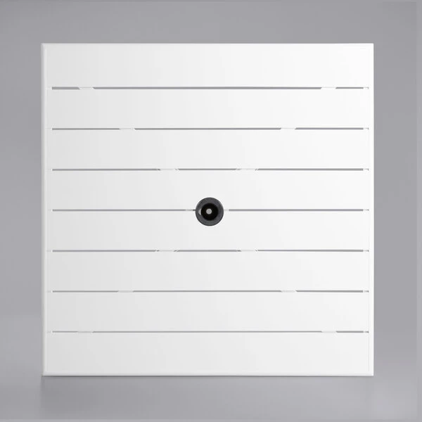 Lancaster Table & Seating 32" X 32" White Powder-Coated Aluminum Dining Height Outdoor Table With Umbrella Hole And 4 Side Chairs 5 Lancaster Table & Seating 32" X 32" White Powder-Coated Aluminum Dining Height Outdoor Table With Umbrella Hole And 4 Side Chairs - Image 5