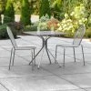 Lancaster Table & Seating Harbor Gray 30" Square Outdoor Standard Height Table With Modern Legs And 2 Side Chairs